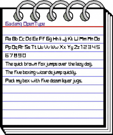 Gadang Regular animated font preview