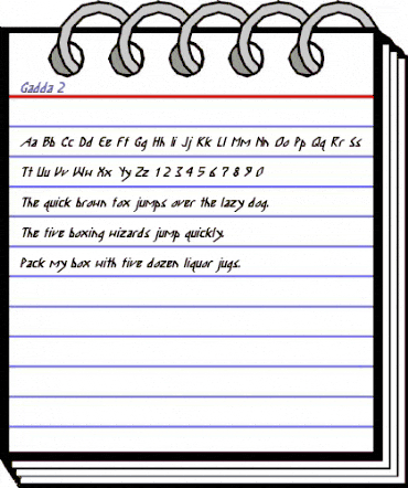 Gadda 2 Italic animated font preview Gadda 2 Italic animated font preview