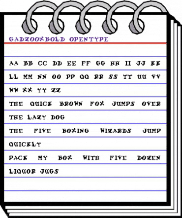 Gadzoox Bold animated font preview