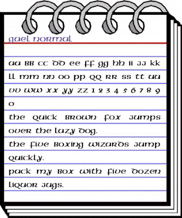 Gael Normal animated font preview