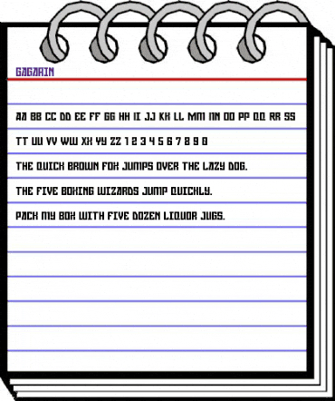 Gagarin Regular animated font preview Gagarin Regular animated font preview