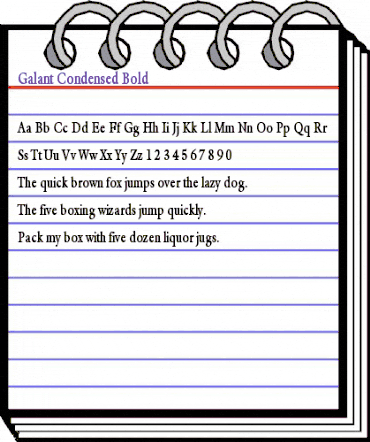 Galant Condensed Bold animated font preview Galant Condensed Bold animated font preview