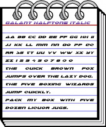 Galant Halftone Italic Italic animated font preview Galant Halftone Italic Italic animated font preview