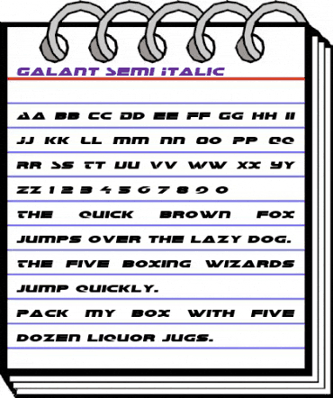 Galant Semi-Italic Semi-Italic animated font preview