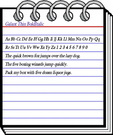 Galant Thin BoldItalic animated font preview Galant Thin BoldItalic animated font preview