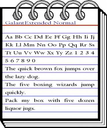 GalantExtended Normal animated font preview