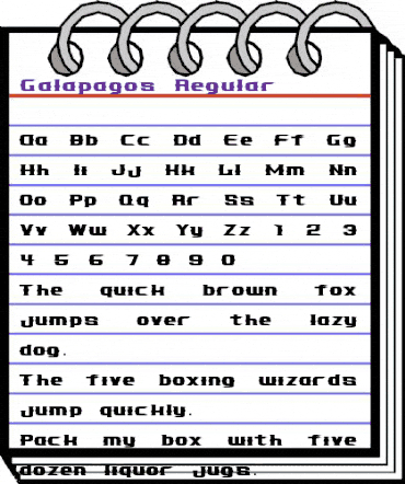 Galapagos Regular animated font preview Galapagos Regular animated font preview