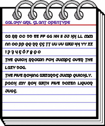 Galaxy Girl Slant Regular animated font preview Galaxy Girl Slant Regular animated font preview