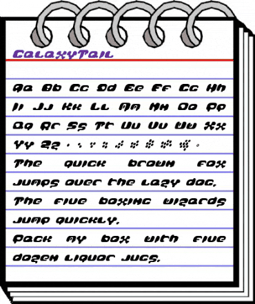 GalaxyTail Regular animated font preview GalaxyTail Regular animated font preview