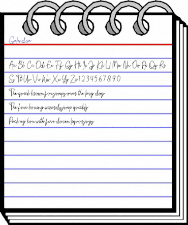 Galendra Regular animated font preview