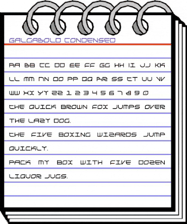 Galga Bold Condensed Bold Condensed animated font preview Galga Bold Condensed Bold Condensed animated font preview