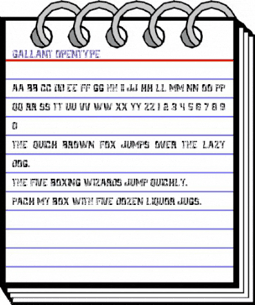 GALLANT Regular animated font preview