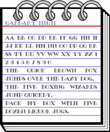 Gallary High Regular animated font preview Gallary High Regular animated font preview