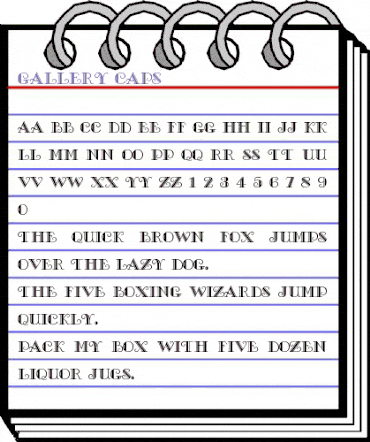 Gallery Caps Regular animated font preview