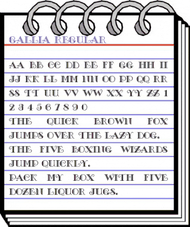 Gallia Regular animated font preview