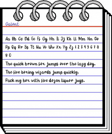 Galont Regular animated font preview