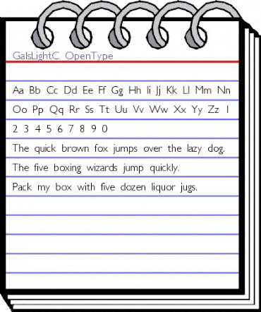 GalsLightC Regular animated font preview GalsLightC Regular animated font preview