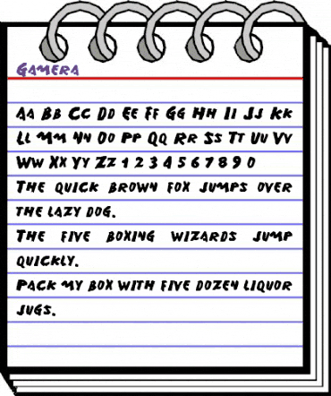 Gamera Regular animated font preview