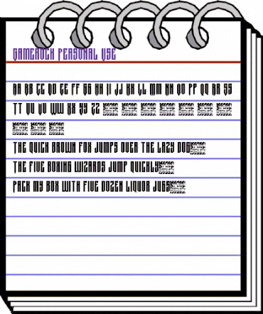 Gamerock Personal Use Regular animated font preview Gamerock Personal Use Regular animated font preview