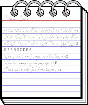 Gamila Demo Regular animated font preview