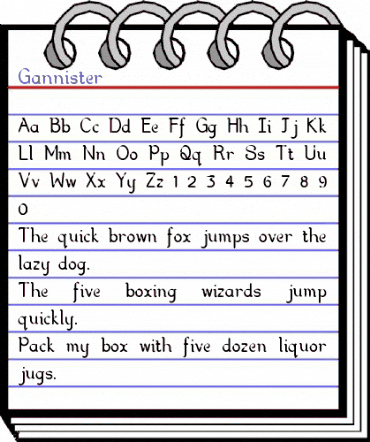 Gannister Regular animated font preview