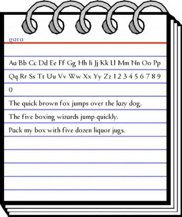 gara Regular animated font preview gara Regular animated font preview