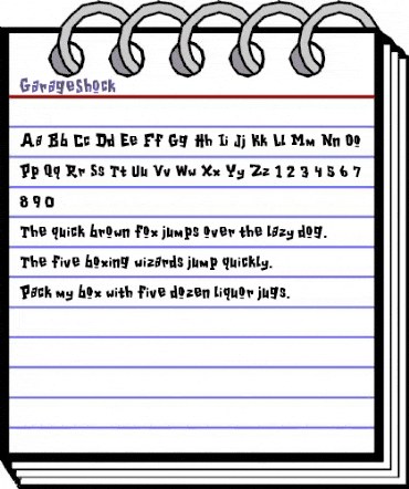 GarageShock Regular animated font preview GarageShock Regular animated font preview