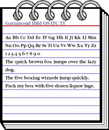 Garamond Htld OS ITC TT Regular animated font preview