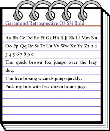 Garamond Retrospective OS SSi Bold animated font preview