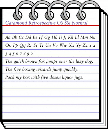 Garamond Retrospective OS SSi Normal animated font preview Garamond Retrospective OS SSi Normal animated font preview