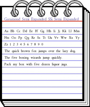 Garamond Semi Expanded SSi Semi Expanded animated font preview Garamond Semi Expanded SSi Semi Expanded animated font preview