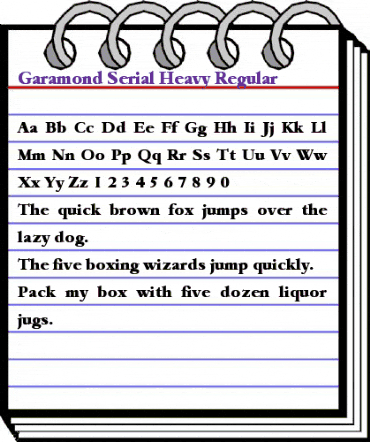 Garamond-Serial-Heavy Regular animated font preview