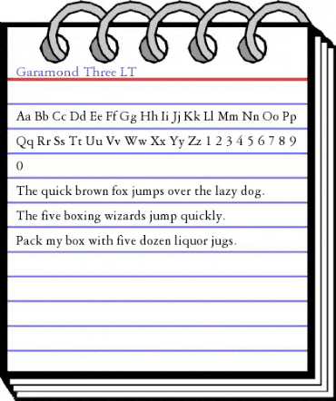 Garamond 3 LT Regular animated font preview Garamond 3 LT Regular animated font preview