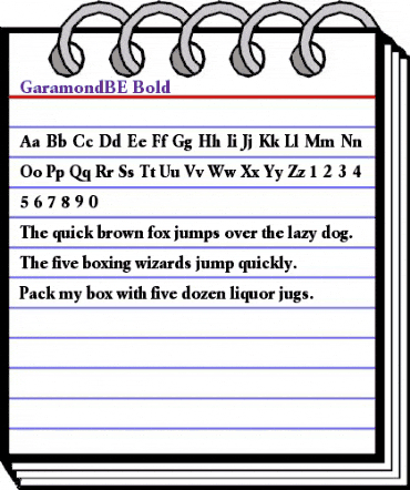 GaramondBE Bold animated font preview GaramondBE Bold animated font preview