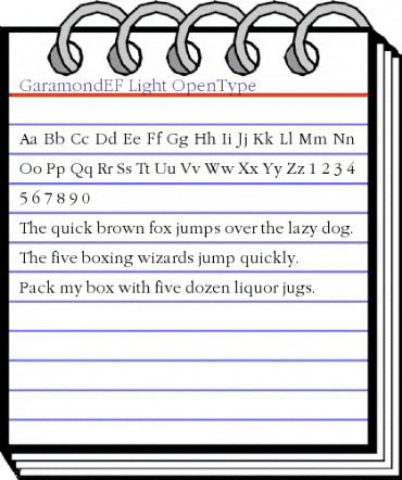 GaramondEF Light animated font preview GaramondEF Light animated font preview