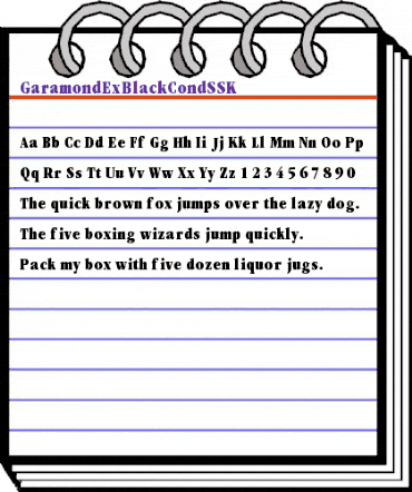GaramondExBlackCondSSK Regular animated font preview GaramondExBlackCondSSK Regular animated font preview