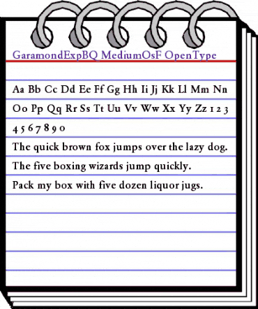 Garamond Expert BQ Regular animated font preview