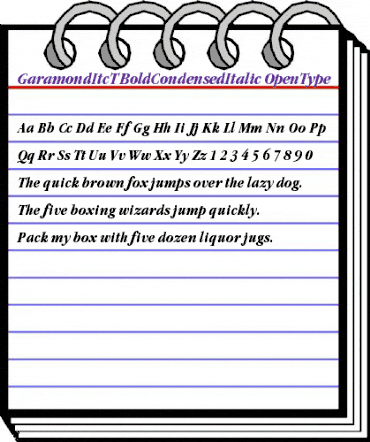 GaramItcTBolConIta Regular animated font preview GaramItcTBolConIta Regular animated font preview