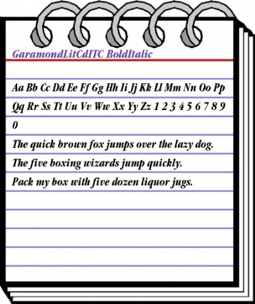 GaramondLitCdITC Bold Italic animated font preview GaramondLitCdITC Bold Italic animated font preview