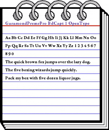 Garamond Premier Pro Bold Caption animated font preview Garamond Premier Pro Bold Caption animated font preview