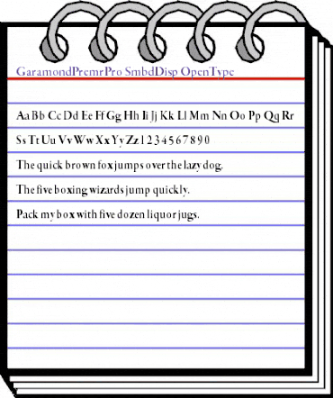 Garamond Premier Pro Semibold Display animated font preview Garamond Premier Pro Semibold Display animated font preview