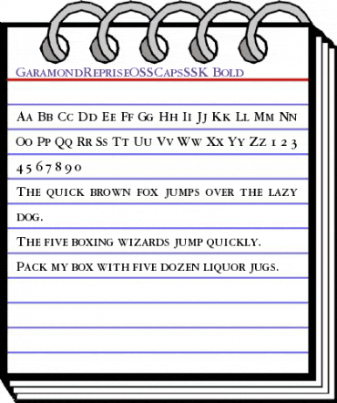 GaramondRepriseOSSCapsSSK Bold animated font preview GaramondRepriseOSSCapsSSK Bold animated font preview