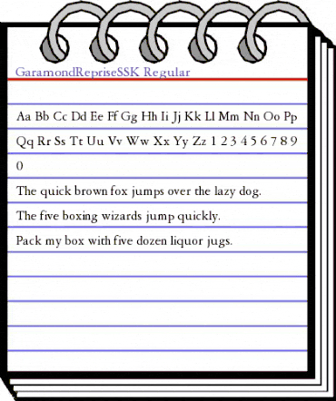 GaramondRepriseSSK Regular animated font preview GaramondRepriseSSK Regular animated font preview