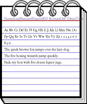 Garamond Stempel Expert BQ Regular animated font preview Garamond Stempel Expert BQ Regular animated font preview