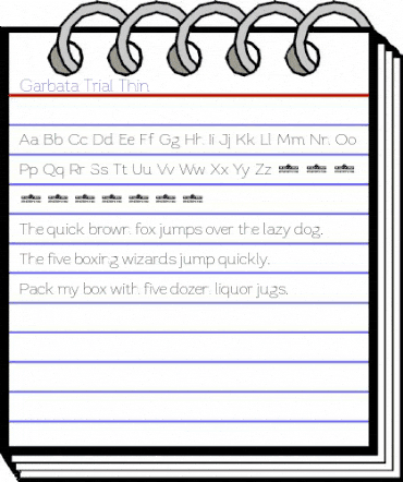 Garbata Trial Thin animated font preview Garbata Trial Thin animated font preview