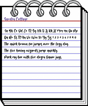 Garden Cottage Regular animated font preview