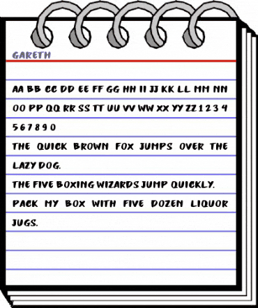 Gareth Regular animated font preview