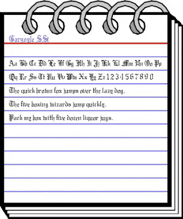 Gargoyle SSi Regular animated font preview
