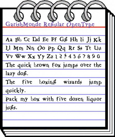 GarishMonde Regular animated font preview