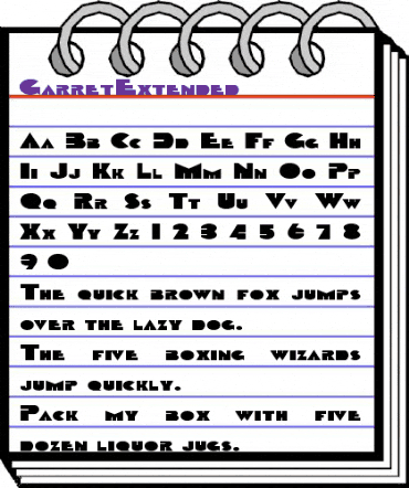 GarretExtended Regular animated font preview GarretExtended Regular animated font preview